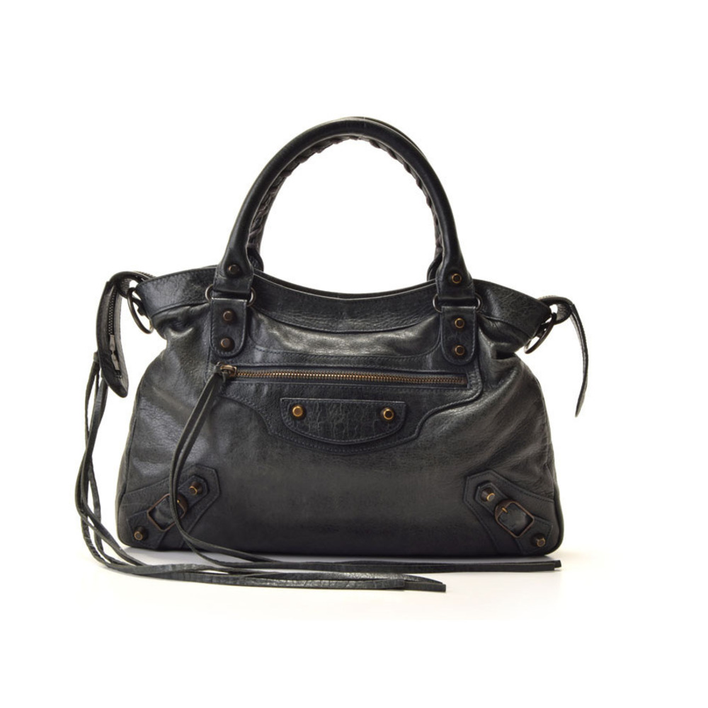 Balenciaga The Town Leather Bag Green
